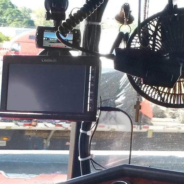 2 Camera 1080P Trucker Dash Cam - Record 2 Viewpoints at Once! Add GPS to Track Speed/Location!