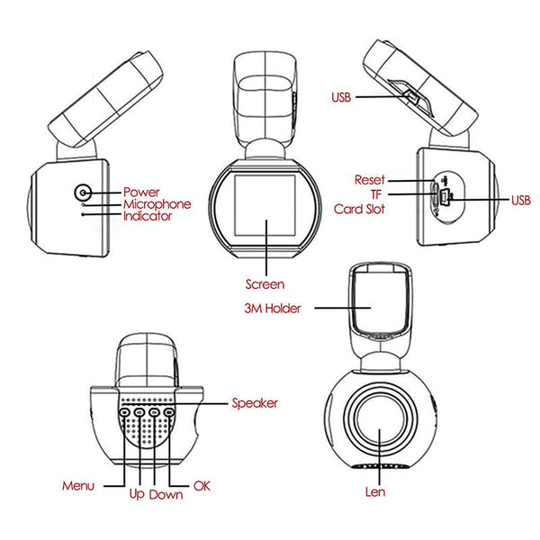 ORB WiFi HD Mini Dash Cam - Transfer & Save Video to Phone in Seconds! FREE iOS/Android App